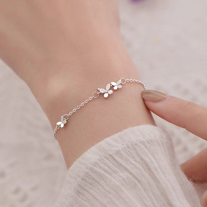 Bracelet Papillon Argent 925 – Bijou Femme Élégant