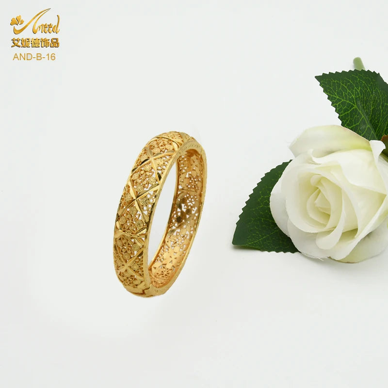 Bracelet & Bangles Femme Couleur Or 24K – Style Oriental Luxe