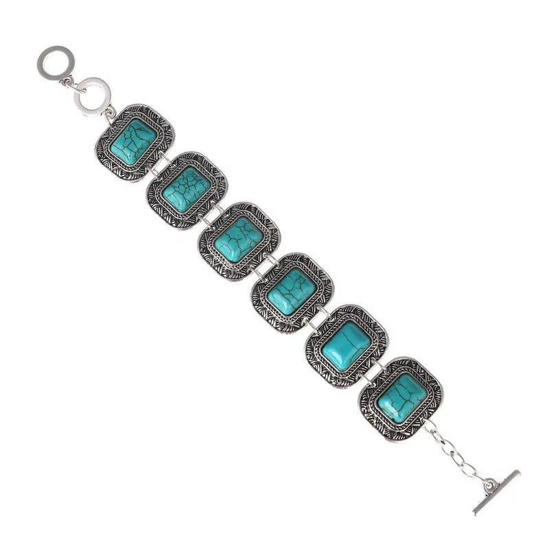 Bracelet Bohème Vintage Pierre Rouge ou Bleue – Ajustable