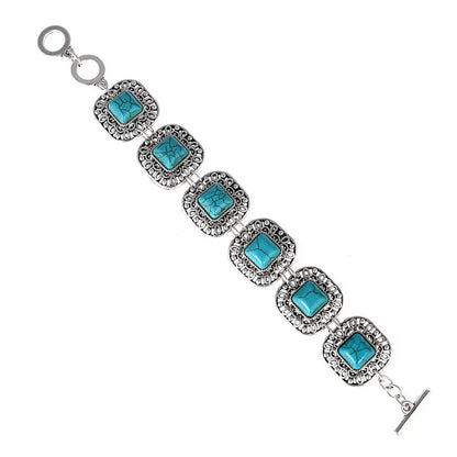 Bracelet Bohème Vintage Pierre Rouge ou Bleue – Ajustable