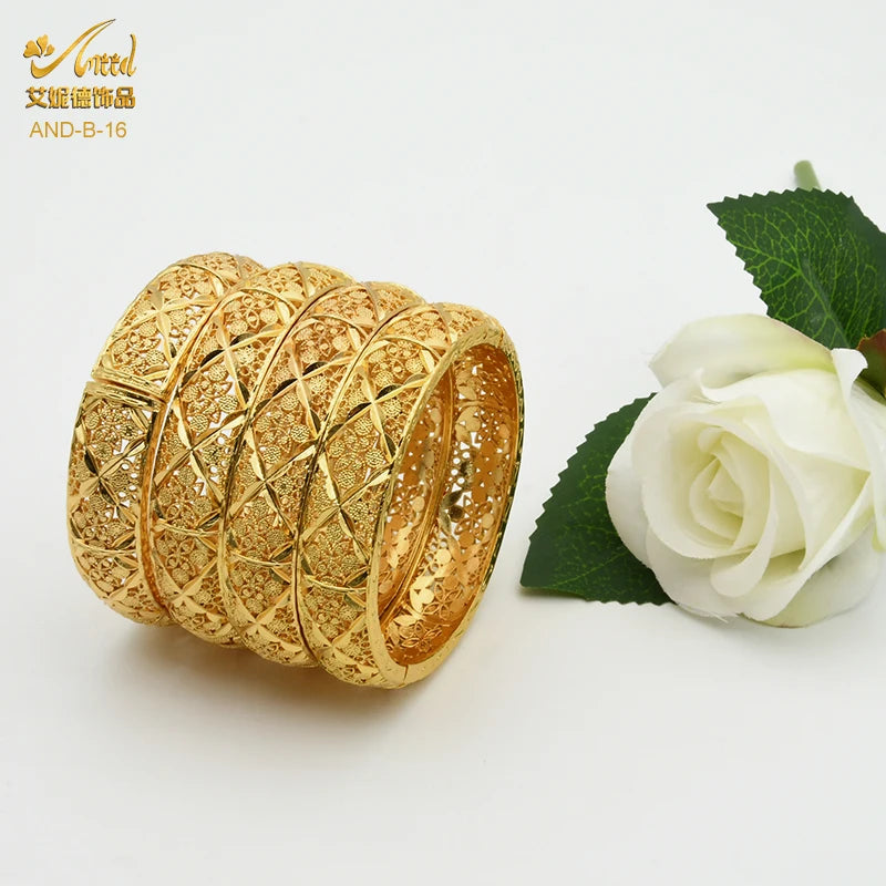 Bracelet & Bangles Femme Couleur Or 24K – Style Oriental Luxe