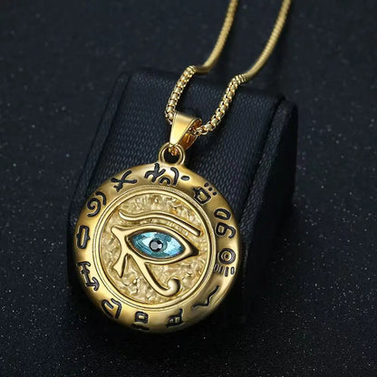 Collier Œil d’Horus Vintage – Acier Inoxydable