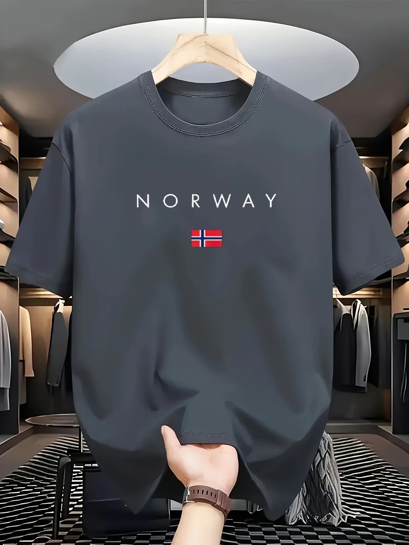 T-shirt Homme Motif Norway – Casual, Léger & Confortable pour l’Été