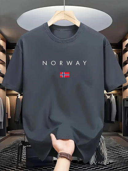 T-shirt Homme Motif Norway – Casual, Léger & Confortable pour l’Été