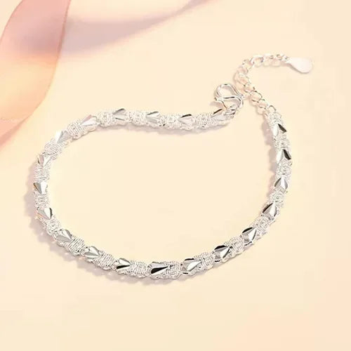 Bracelet femme argent 925 multi-rangs élégant ajustable