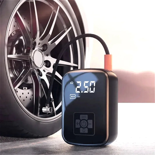Gonfleur Électrique Rechargeable – Compresseur Portable 12V 150 PSI