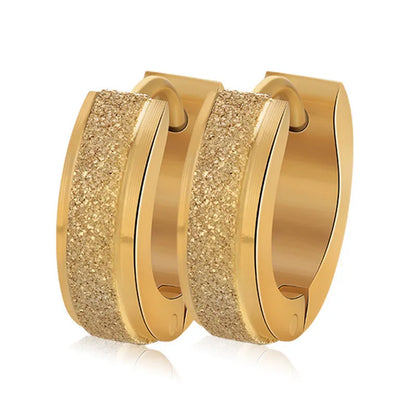Boucles d’Oreilles Créoles Dorées Femme – Acier Inoxydable
