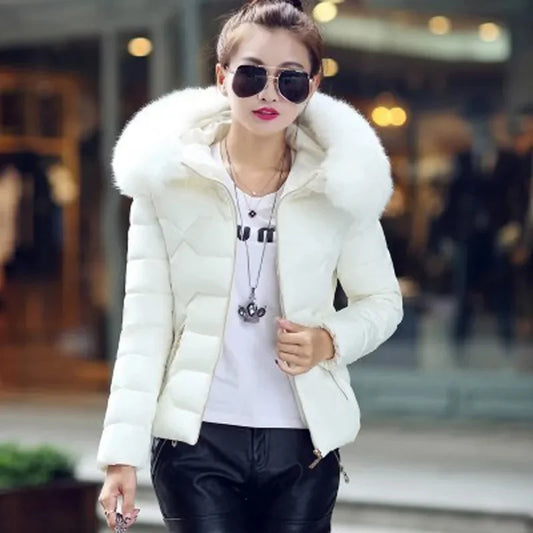 Veste hiver femme  – Chaude, légère & col en fourrure