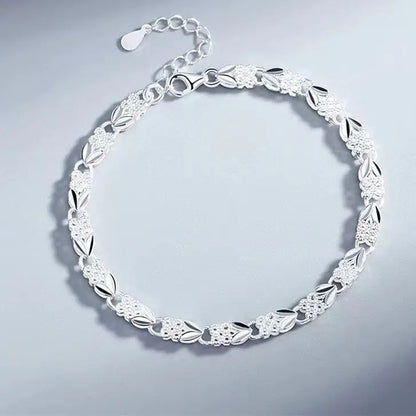 Bracelet Cœur Argent 925 Style – Chaîne Ajustable Femme