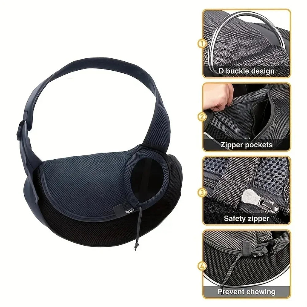 Sac de Transport pour Chien et Chat – Bandoulière Respirante
