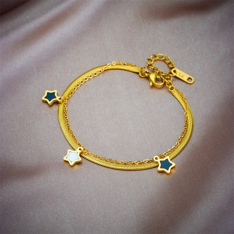 Bracelet Femme Croix & Cœur – Plaqué Or