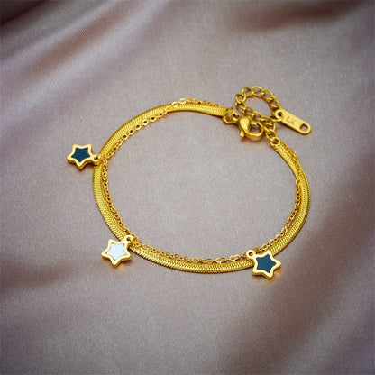 Bracelet Femme Croix & Cœur – Plaqué Or