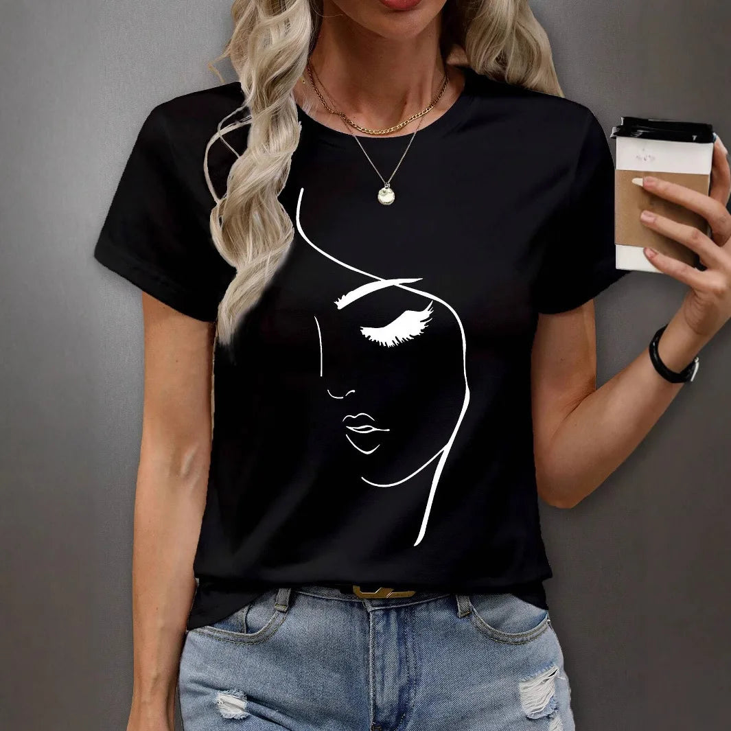 T-Shirt Femme Y2K Imprimé Aesthetic – Style Tendance