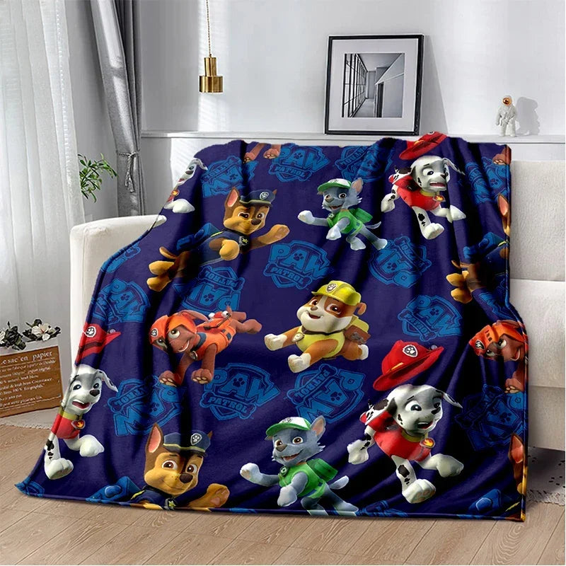 Couverture Plaid Douce Motif Chiens Dessin Paw Patrol– Canapé, Lit & Salon