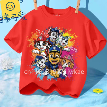 T-shirt Enfant Paw Patrol / Pat’ Patrouille – Manches Courtes Coton Été