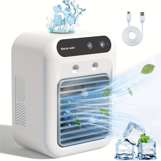 Refroidisseur d’Air Portable USB – Ventilateur Silencieux Rechargeable