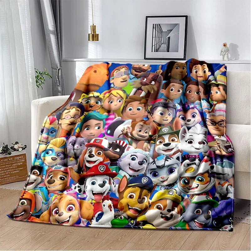 Couverture Plaid Douce Motif Chiens Dessin Paw Patrol– Canapé, Lit & Salon