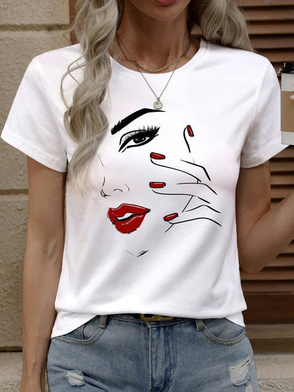 T-Shirt Femme Y2K Imprimé Aesthetic – Style Tendance