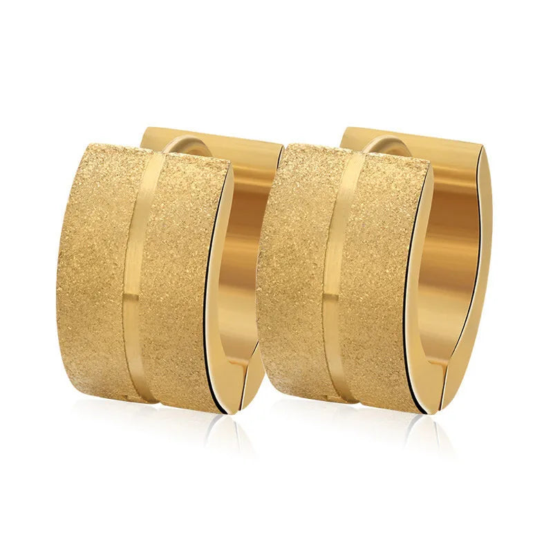Boucles d’Oreilles Créoles Dorées Femme – Acier Inoxydable