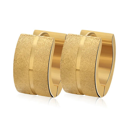 Boucles d’Oreilles Créoles Dorées Femme – Acier Inoxydable