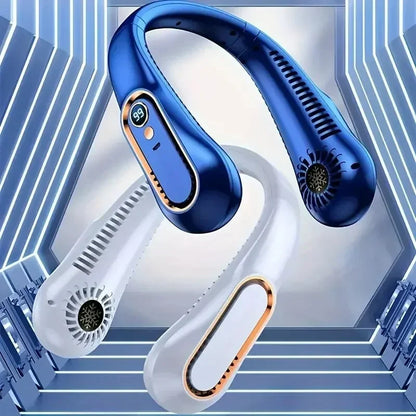 Ventilateur de Cou Sans Pales – USB Rechargeable & Silencieux
