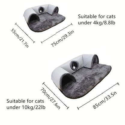Tunnel & Lit Chaud pour Chat – Antidérapant et Lavable