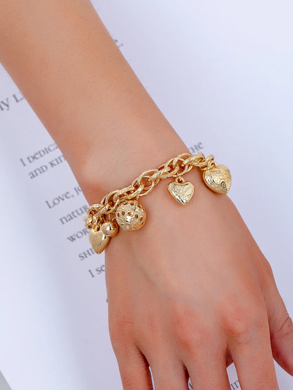 Bracelet Cœur Femme Plaqué Or – Élégant