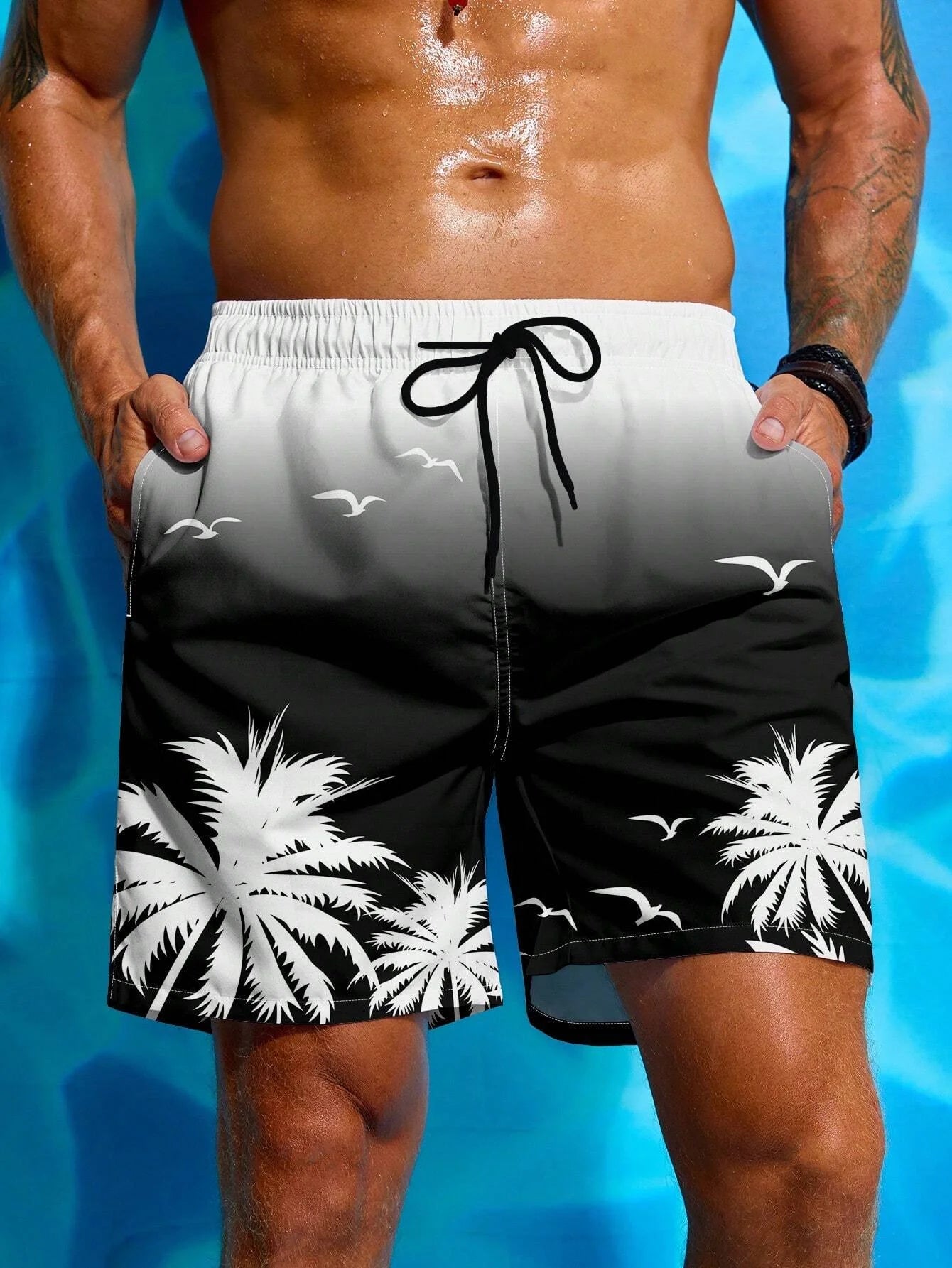 Short de Bain Homme Palmier – Léger, Respirant & Style Vacances