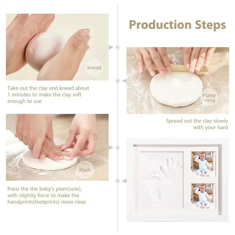 Cadre Empreintes Bébé – Mains & Pieds Souvenir Naissance