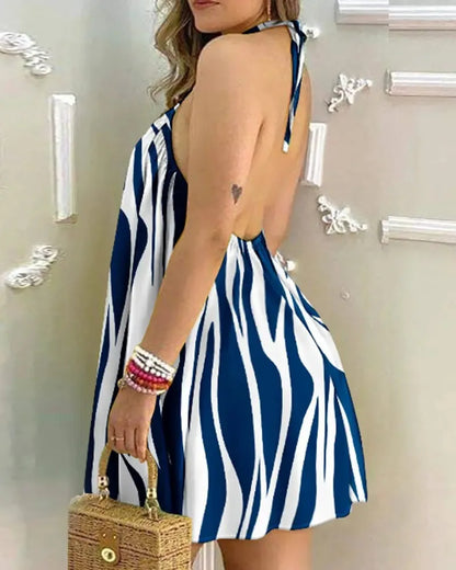 Robe Été Femme Épaules Dénudées – Imprimée, Légère & Fluide