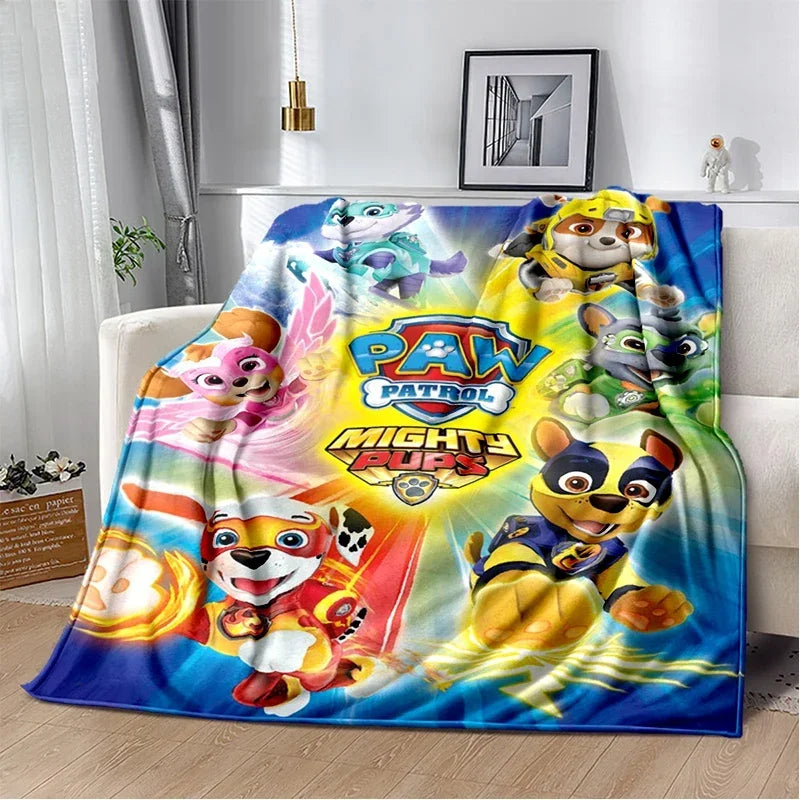 Couverture Plaid Douce Motif Chiens Dessin Paw Patrol– Canapé, Lit & Salon