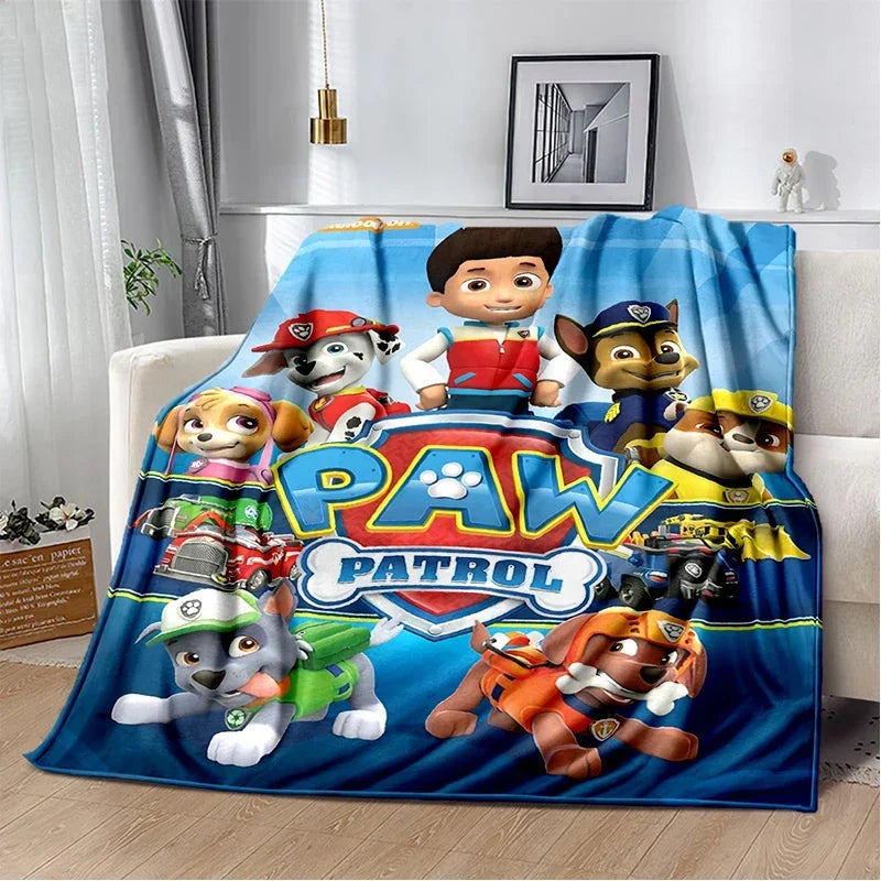 Couverture Plaid Douce Motif Chiens Dessin Paw Patrol– Canapé, Lit & Salon