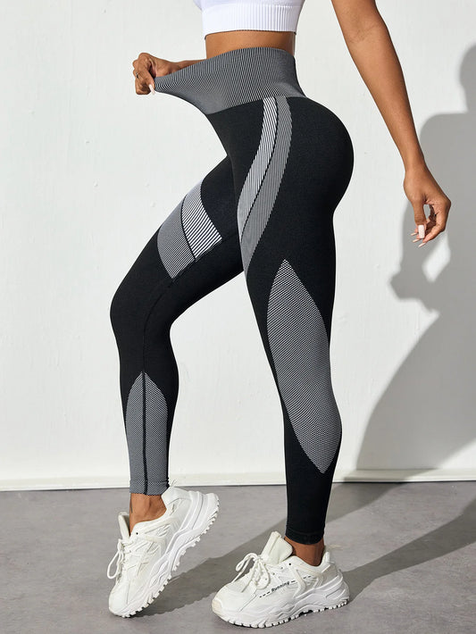 Legging Yoga Femme Seamless – Taille Haute Tummy Control
