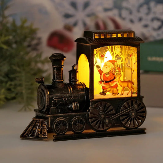 Lampe Train Vintage Noël 🚂 LED Décorative | Veilleuse Festive