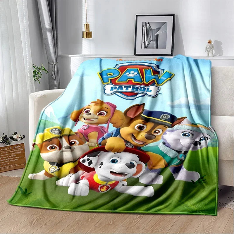 Couverture Plaid Douce Motif Chiens Dessin Paw Patrol– Canapé, Lit & Salon