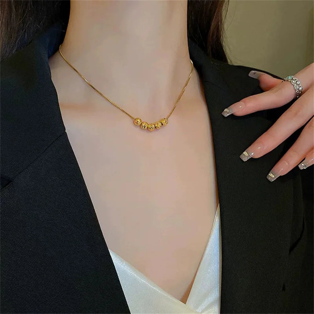 Collier Choker Femme Doré en Acier Inoxydable