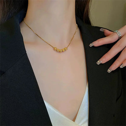 Collier Choker Femme Doré en Acier Inoxydable
