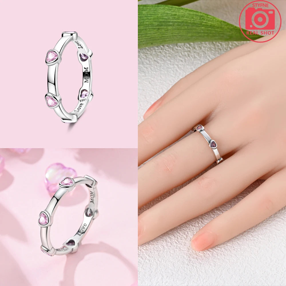 Bague Cœur Zircon Argent 925 – Élégante & Tendance Femme
