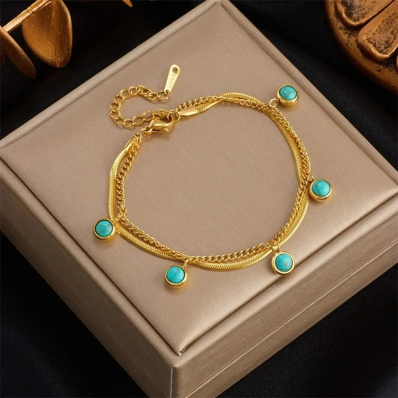Bracelets chic avec pendentif– Acier Titane