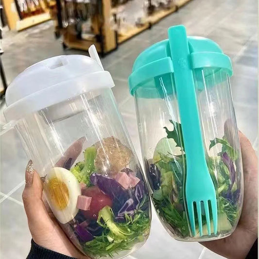 Shaker salade portable – Boîte lunch avec fourchette