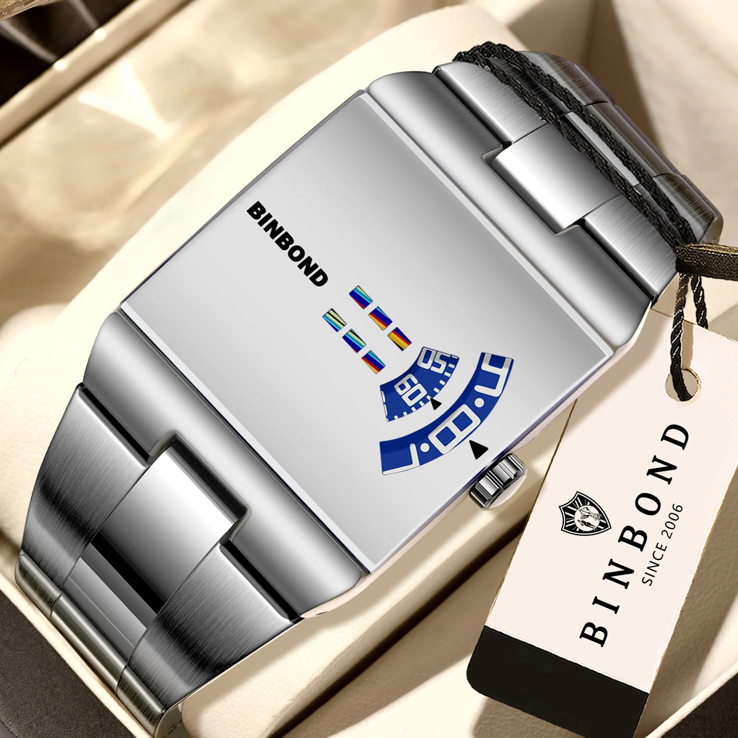 Montre Homme Quartz – Bracelet Acier, Style Sport & Business