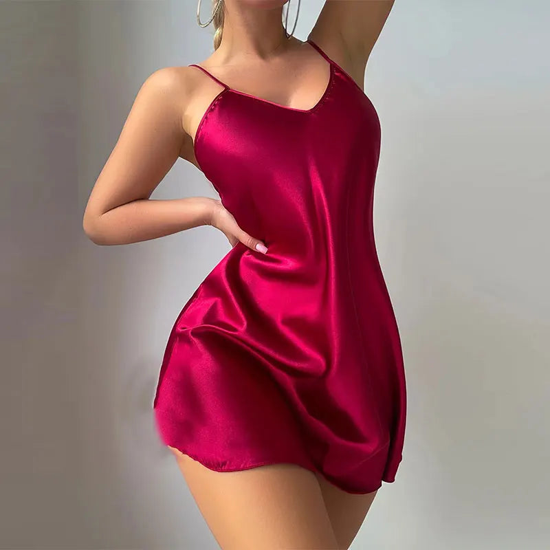Nuisette femme 💋 – Élégante à bretelles fines & col V sexy
