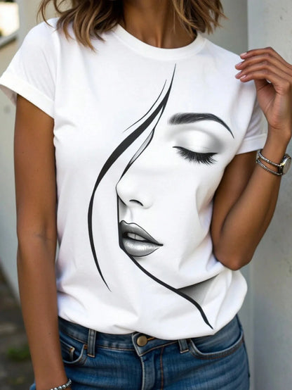 T-Shirt Femme Y2K Imprimé Aesthetic – Style Tendance