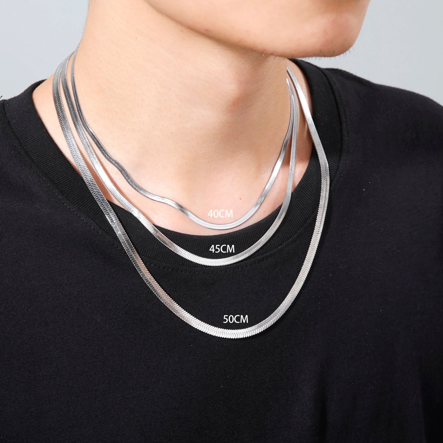 Collier Chaîne Serpent Acier Inoxydable – Plaqué Or Unisexe
