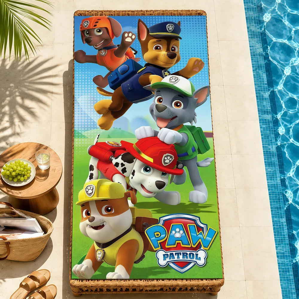 Serviette Enfant Motif Chien Dessin Paw Patrol – Plage, Bain & Piscine