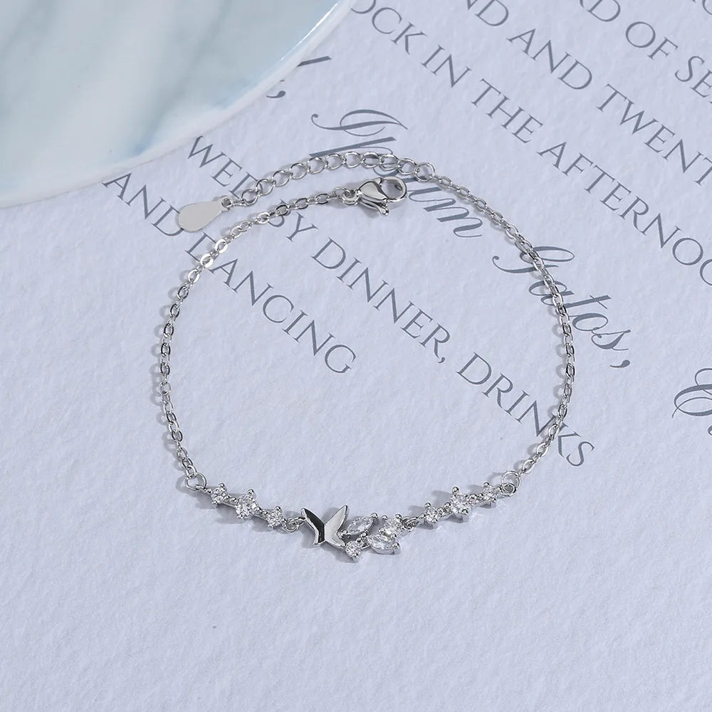 Bracelet Papillon Argent 925 – Bijou Femme Élégant