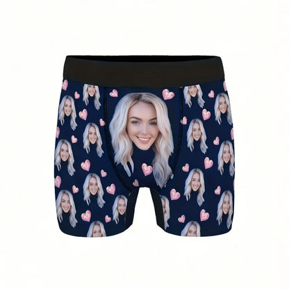 Boxer Homme Personnalisé Photo – Cadeau Drôle Saint-Valentin & Anniversaire