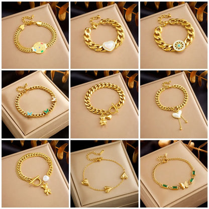 Bracelets chic avec pendentif– Acier Titane