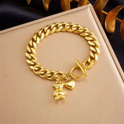 Bracelets chic avec pendentif– Acier Titane