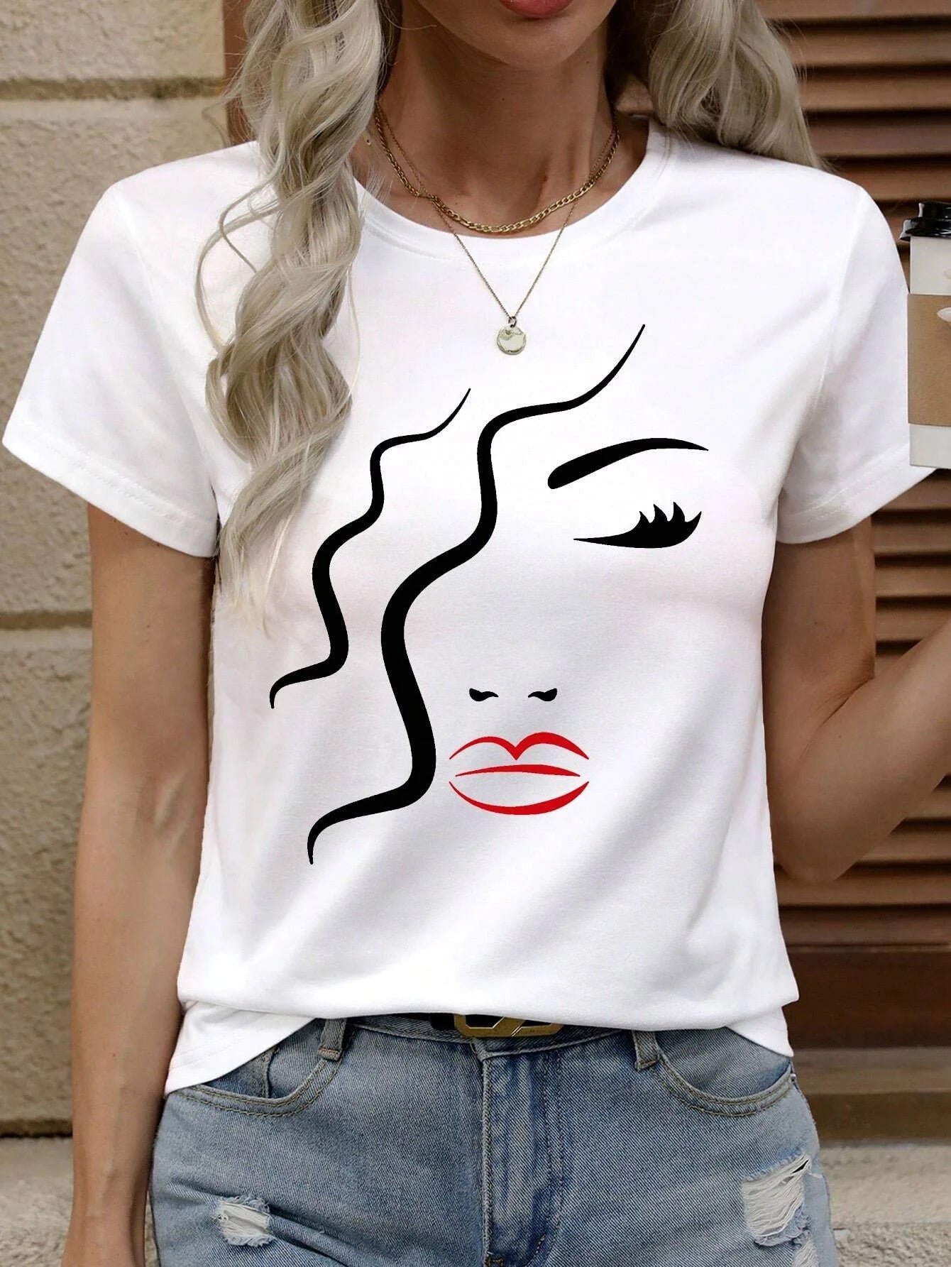 T-Shirt Femme Y2K Imprimé Aesthetic – Style Tendance